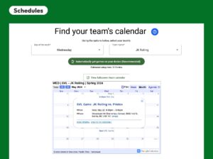 Preview of new Schedules page on desktop